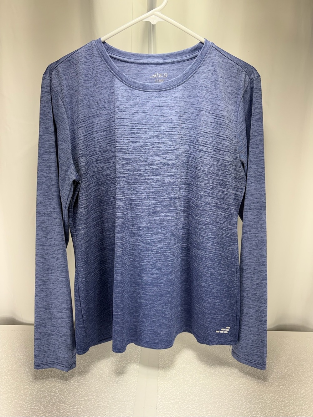 bcg Long Sleeve Performance Tee in Heather Periwinkle 4659